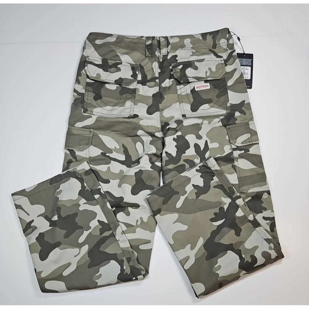 True Religion Womens Camo Cargo Straight Leg Pants Size‎ 29 NWT